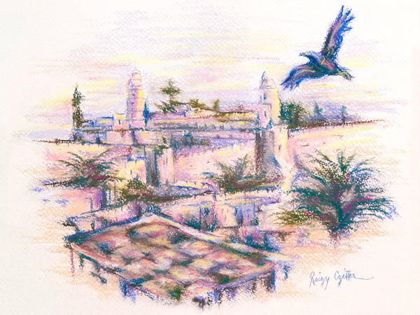 Eagle over Jerusalem Art Print