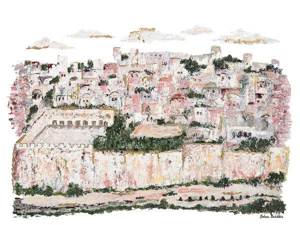 Old City on White Art Print